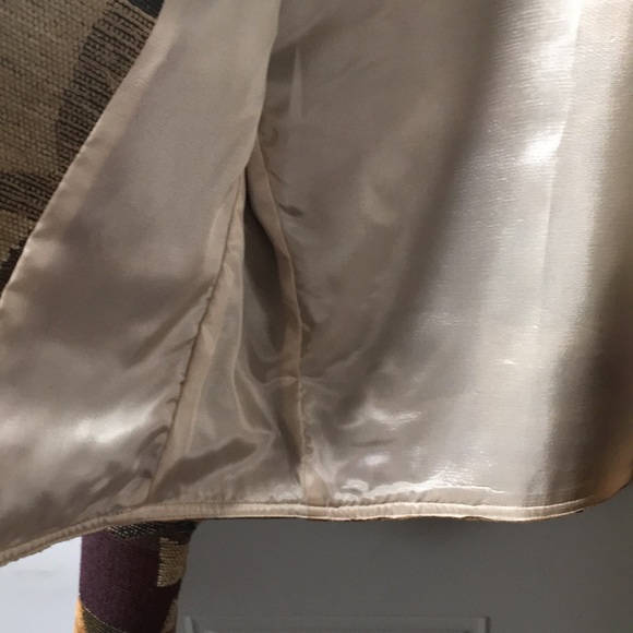 Expose vintage Chenille one button vest look in front geometric print size Large - Picture 8 of 9